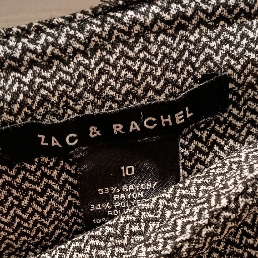 Zac & Rachel Black and Gray Straight Leg Pants - Picture 2 of 4